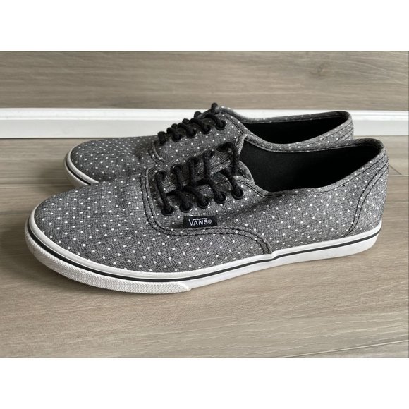 Vans Womens‎ Gray Polka Dot Low Top Lace Up Canvas Shoes Size 7.5 - Picture 2 of 10